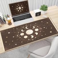 Large Kawaii Gaming Mouse Pad Space Moon Star Galaxy XXL Gray Desk Mat Table Carpet Non-slip HD Laptop Desk Accessories 600x300x2mm