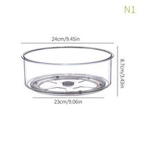 360 Degree  Rotating Tray Lazy Susan Fridge Organizer Turntable Storage Tray Clear Food Storage Organizer Spice Rack Kitchen Organizer