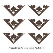 10pcs Metal Flat Angle Edge Guard Antique Bronze Wood Box Corner  Furniture Hardware
