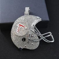 Atlanta Falcons Football Helmet Alloy Pendant Necklace Accessories