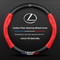 38CM Anti Slip Car Steering Wheel Cover Carbon Fibre Texture For Lexus F-SPORT ES RX NX LS UX LM LX GX LC RZ IS CT GS RC HS SC