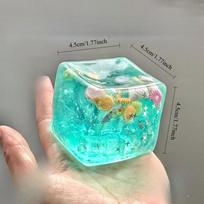 Taba Squishy Stress Balls Cube - Ocean Sensory Fidget Toy Slow Rise Squishy Toys for Kids and Adults Squeeze Relax Gift