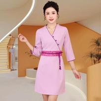 Professional Attire for Beauty Salon: Thai Wellness Foot Massage, Head Massage, and Moxibustion Therapist Uniform XXXL