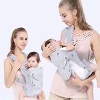 Baby Carrier Thickened Straps Front Back Carrying Balanced Force Avoid Muscle Damage Saving Effort Infant Sling Grey