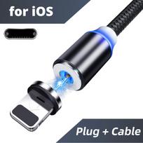 Led 2.0A USB įkroviklio laidas C tipo laidas Mikro USB mobiliojo telefono greitas įkrovimas IOS juoda