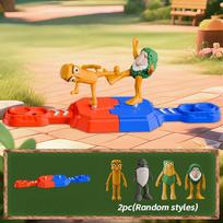 Multiplayer Platform Fighting Game Italian Brainrot Tralalero Tralala Tung Tung Tung Sahur Stress Relief Battle Parent-Child Interaction Toy 4pcs set red