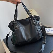 2025 New Women's Crossbody Tote - Large Capacity, Soft Leather, Simple Commute Shoulder Bag One Size 5509