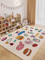 Cartoon Style Carpets for Living Room Large Area Bedroom Decor Soft Carpet Baby Crawling Floor Mat Anti-slip Washable Lounge Rug 80x120cm