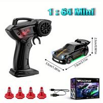 1:64 Scale Mini RC Cars 4WD Desktop Drift Car 2.4GHz Remote Control Kids Toys Car Christmas Birthday Gifts Party Favors for Kids juoda
