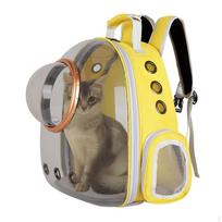 Bubble Cat Backpack Carrier for Large Felines And Small Canines, Ideal Hiking geltona