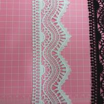 Computer Embroidery Non-Elastic Hollow Milk Silk, Water-Soluble Embroidery Barcode Lace Clothing Accessories Wide Lace White