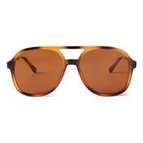 Vintage Yellow Pilot Sunglasses Women Men Retro Tortoiseshell Double Bridge Square Aviation UV400 S22743 as picture