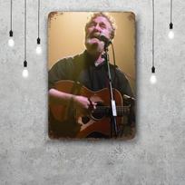 Glen Hansard Dekoratyvinis Plakatas Vintažinis Skardos Ženklas Metalinis Ženklas Dekoratyvinė Lentelė Pub Baro Vyriškam Kambariui Klubui Sienos Dekoracija 20x30cm（7.8x11.8inch） beige