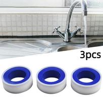 3Pcs White Pipe Thread Seal Raw Material Tape Faucet Sealing Thread Tape PTFE Roll Plumbing Plumber Fitting Tape Sealing Tape Other