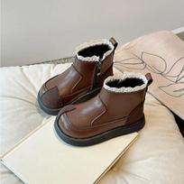 Chelsea Boots for Girls, Soft Lace Princess Boots, Pu Leather Shorts with Soft Sole,  Autumn-Winter  Collect 21