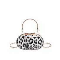 Mini Pu Leather Crossbody Bag for Women 2024 Y2K Korean Fashion Handbags and Puress Female Leopard Box Chain Shoulder Bag