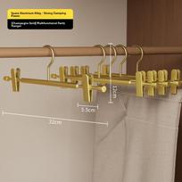 Aluminum Alloy Clothes Hanger Pants Clip Underwear Drng Ra Sl Trouser Hanger Skirt Hanger Wardrobe Organization 5