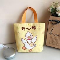 Cartoon Canvas Tote Bag for Kids, Birthday Party Favors Gift Pouch, Wedding Candy Bag, Festival Giveaway Handbag
