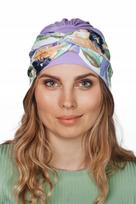 Turban Damski Wiosenny Lena Lila-437 Chusta Miękka Także Po Chemioterapii