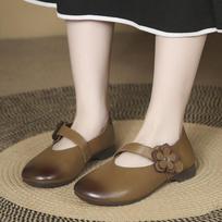 Mary Jane Flats Shoes for Women Dressy Comfortable Round Toe Slip On Ballet Flat Casual Faux Leather Dress Shoes for Evenings Parties Weddings 36