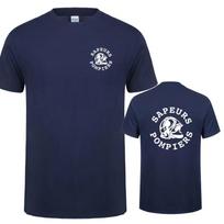 Sapeurs Pompiers Paris T Shirt Unisex France Firefighter Fire DepartUnisext Tshirt Short Sleeve Tops Cotton Tshirt Tees OT031 S