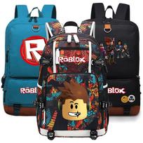 Roblox žaidimų kuprinė, didelės talpos, berniukams ir mergaitėms, mokyklos išvykos krepšys Black a/avatar
