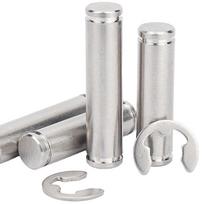 304 Stainless Steel Double-Ended Grooved Pin Shaft with Retaining Ring (M3-M12) M3*10
