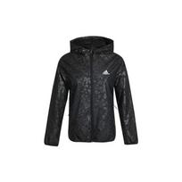Adidas Logo Vienos spalvos Austas Užtraukiamas su Gobtuvu Striukė Moteriška Viršutinė apranga Juoda GQ0616 XL