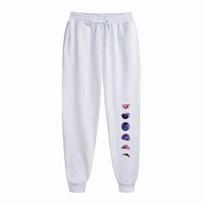 Planet Printed Slant Pocket Elastic Waist Women's Pants Drawstring Loose Long Pant Fashion Outdoor Sports Sweatpants S