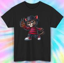 Freddy Krueger Katės Marškinėliai | Mielas Siaubo Filmo Parodijos Marškinėlis S-5XL 3XL