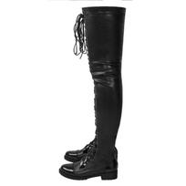 Sexy Women Over the Knee Boots Round Toe Shoes Nightclub Dance Ladies Shoes Long Boots Plus Size 37
