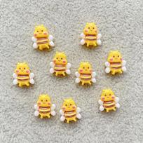 20Pcs Cute Mini cartoon bee and honey jar Nail Art Resin Designer Charms DIY Craft For Nail 3D Decorations Jewelry