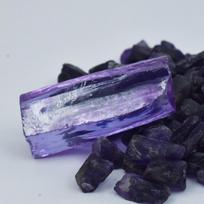 AA++ CERTIFIED Purple Sapphire 120.23 Ct Natural Huge Rough Earth Mined Gemstone 46.5 mm Approx. violetinė