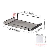 Wall-mounted Router Shelf Metal No-drill Space-saving Organizer For Tv Top Boxes Key Storage Rack Living Room Storage Holders