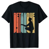 Vintage Retro Petanque Ball Lover Boule Graphic 100 Cotton Tshirt Unisex Fashion Casual Tshirt Loose Oversized Streetwear T Shirt S įvairiaspalvis