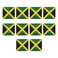 10 vnt. daugiafunkcinis unisex bandana rinkinys Medvilninis Jamaikos vėliavos dizainas Sportui Lauke Galvos Kaklo Dangalas Didelė skarelė 1 black
