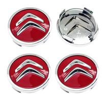 Citroën logotipas ratlankio centrinis dangtelis ABS+Metalo lydinio stebulės dangtelis C3 C4 C5 C1 Berling Xsara Picasso pakeitimui Ratlankio emblemos rinkinys raudona