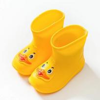Toddler Cartoon Design Waterproof Rain Boots with Anti-Slip Soles and Cotton Padding 24