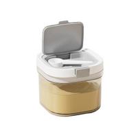 Sealed Milk Powder Canister Airtight Cereal Container Jar Transparent Flour with Scoop Leakproof Food Storage S