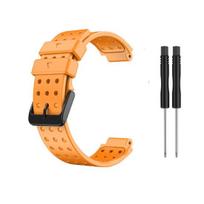 Watch Band Soft Watchband Wrist Strap Silicone 20mm Replacement for Garmin Approach S20/Forerunner oranžinė