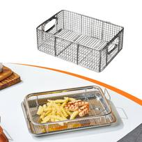 Air Fryer Basket Organizer, Serving Tray, Portable Baking Utensil with Handle, for Wire P 30cmx25cmx10cm