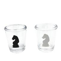 Stop Small Shot Glass Chess Set Wine Glass Chess Game Suitable For Bar Coffee Decoration šviesiai geltonos spalvos