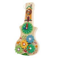 Montessori Busy Board Multifunction Wooden Board with Musical Games Early Hand Fine Cognitive Education Teaching Aids Toy Gift beige