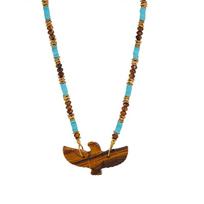 Elegant Natural Stone Necklace with Beads Stylish Bird Neck Jewelry Perfect for Fashion Outfits and Bohemian Outfit