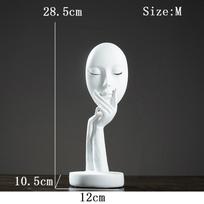 European Resin Mask Human Face Crafts Ornaments Living Room Decorations Figure Gold Decor Home Decoration Accessories Modern