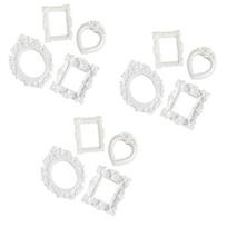 12 Piece Resin Picture Frame Mini Antique Photo Frame for Jewelry Display Photography Wall Hanging Table Decoration