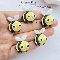 10Pcs New Cute Resin Cartoon Bee Series Flat Back Scrapbooking DIY Jewelry Craft Decoration Accessories