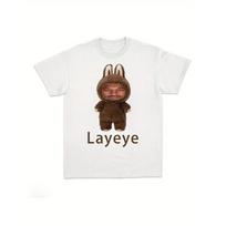 Kanye Face Parody T-Shirt - Layeye Graphic Novelty Tee Featuring Iconic Kanye Design, Casual Short Sleeve T-Shirt, Collectible Pop Culture Apparel S