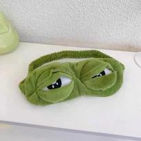 1PC cartoon funny frog shape blindfold, shading to relieve eye fatigue, sleeping men and women funny cute blindfold
