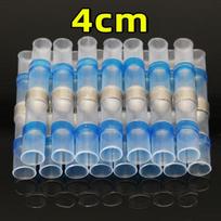 Waterproof Solder Seal Heat Shrink Tube Sleeves Electrical Wire Connector Butt Splice Terminals Heat Shrinkage Cable Connectors (BLUE,10pcs)